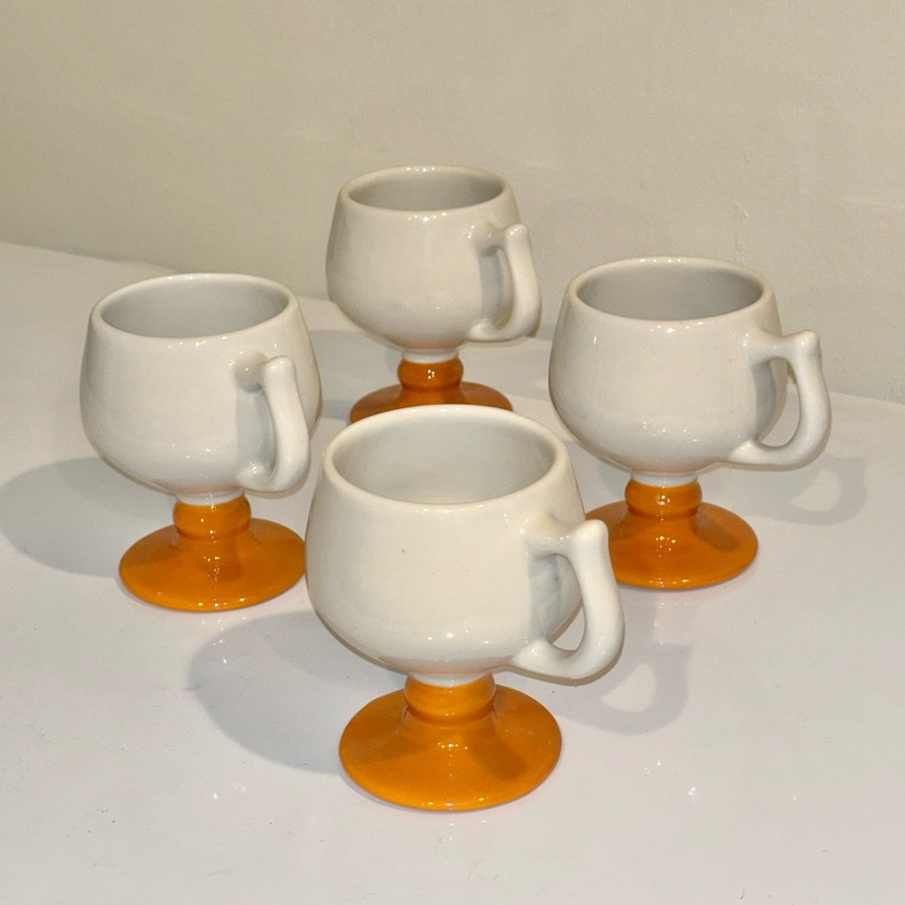 Caribe Puerto Rico Pedestal Mug or footed mug.. set of 4